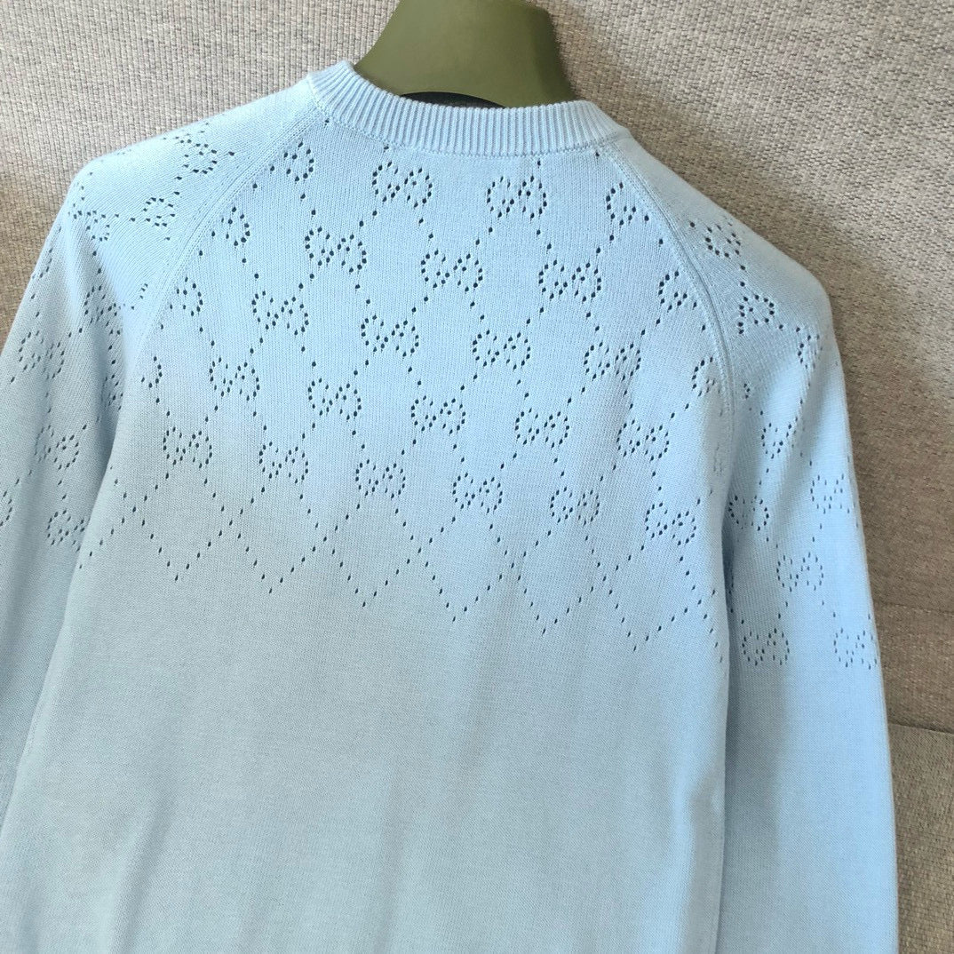 26SS NEW Hollow diamond knitted cardigan