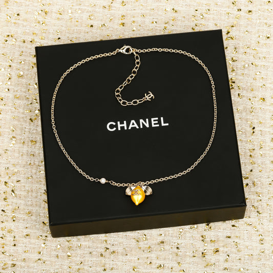 26SS NEW Lemon Double C Necklace