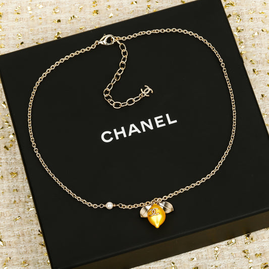 26SS NEW Lemon Double C Necklace