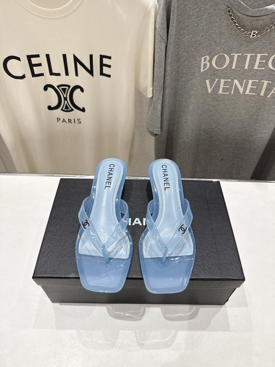 26SS NEU Transparente Flip-Flops Strandsandalen