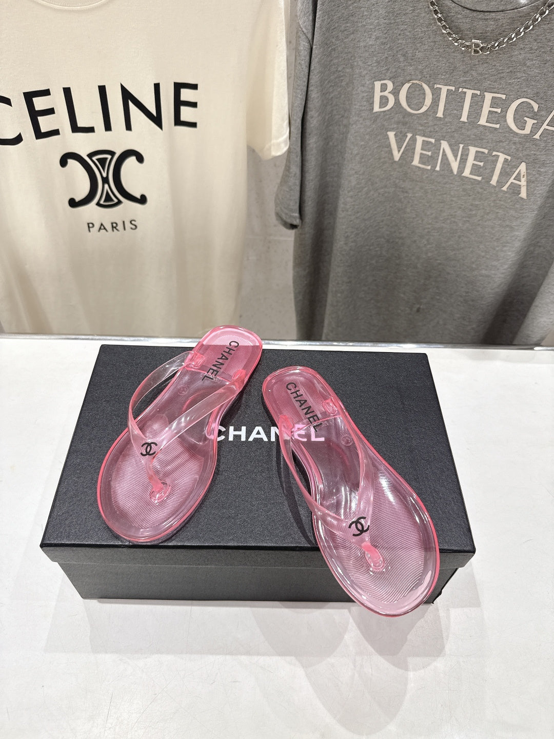 26SS NEU Transparente Flip-Flops Strandsandalen