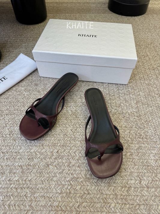26SS NEW Flat square toe mules flip-flop sandals and slippers