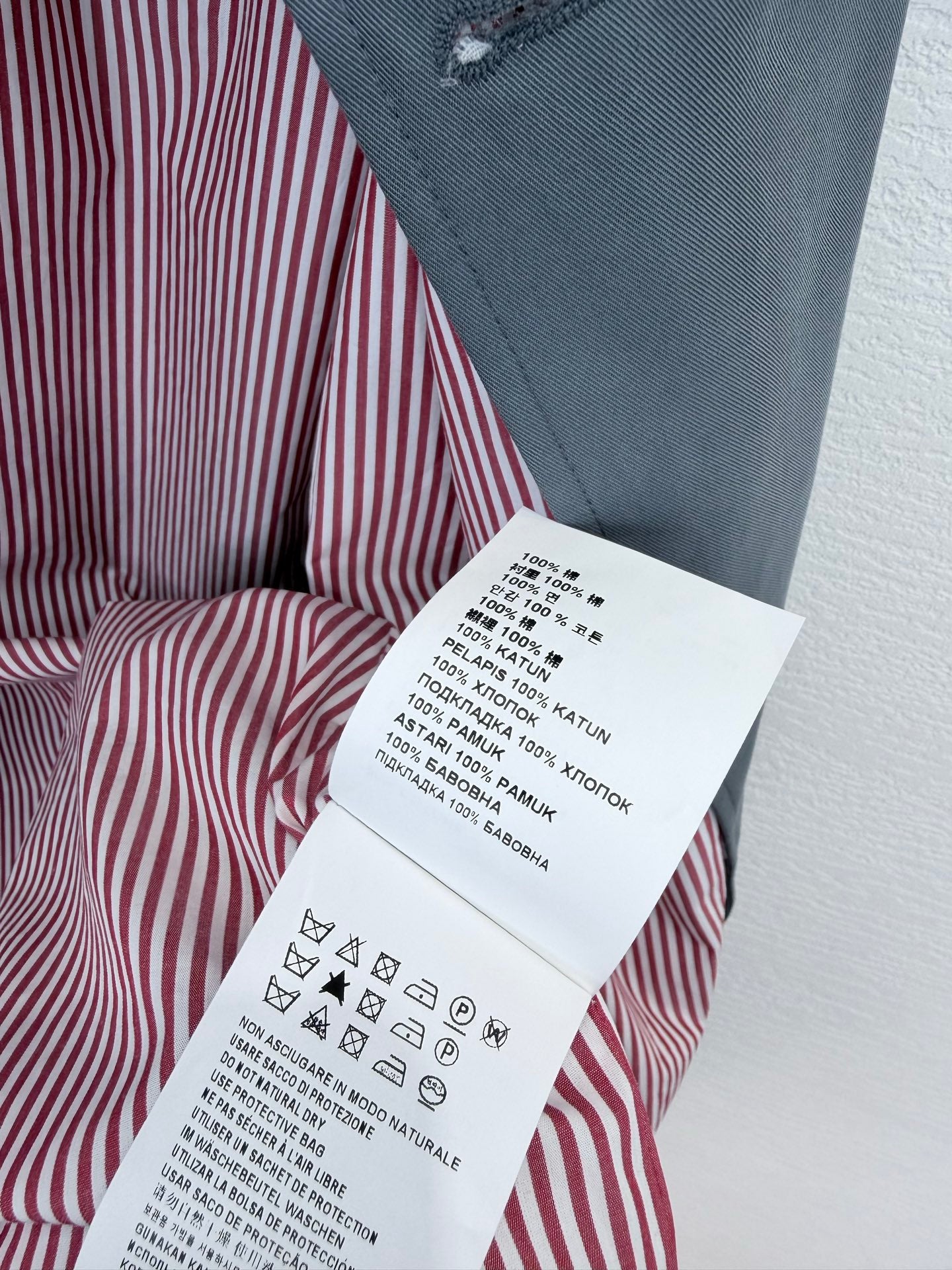 26SS NEW Striped contrasting lapel trench coat long vest jacket