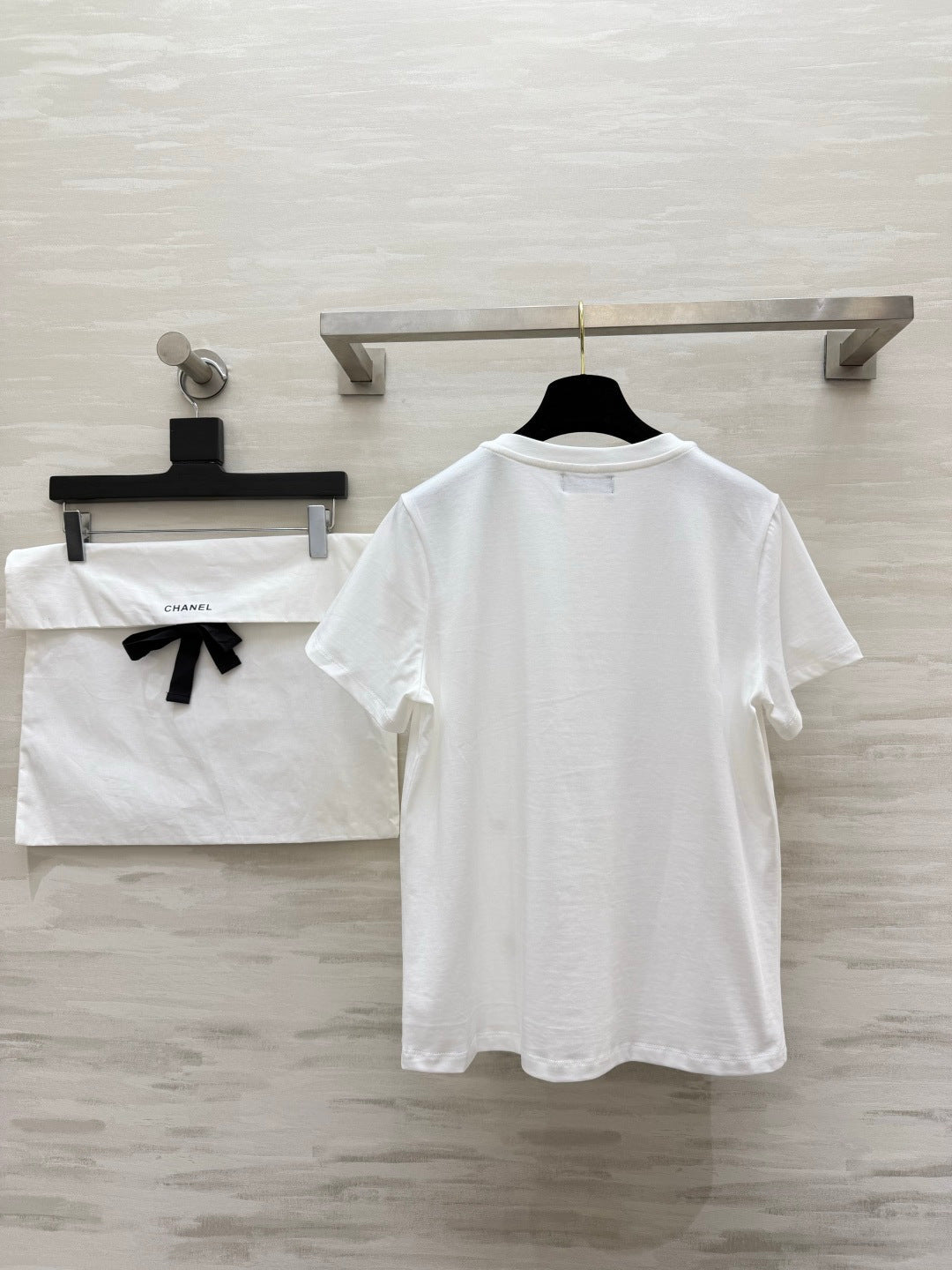 🔥Highest Quality🔥26SS NEW Colorful Double C bead embroidery white T-shirt