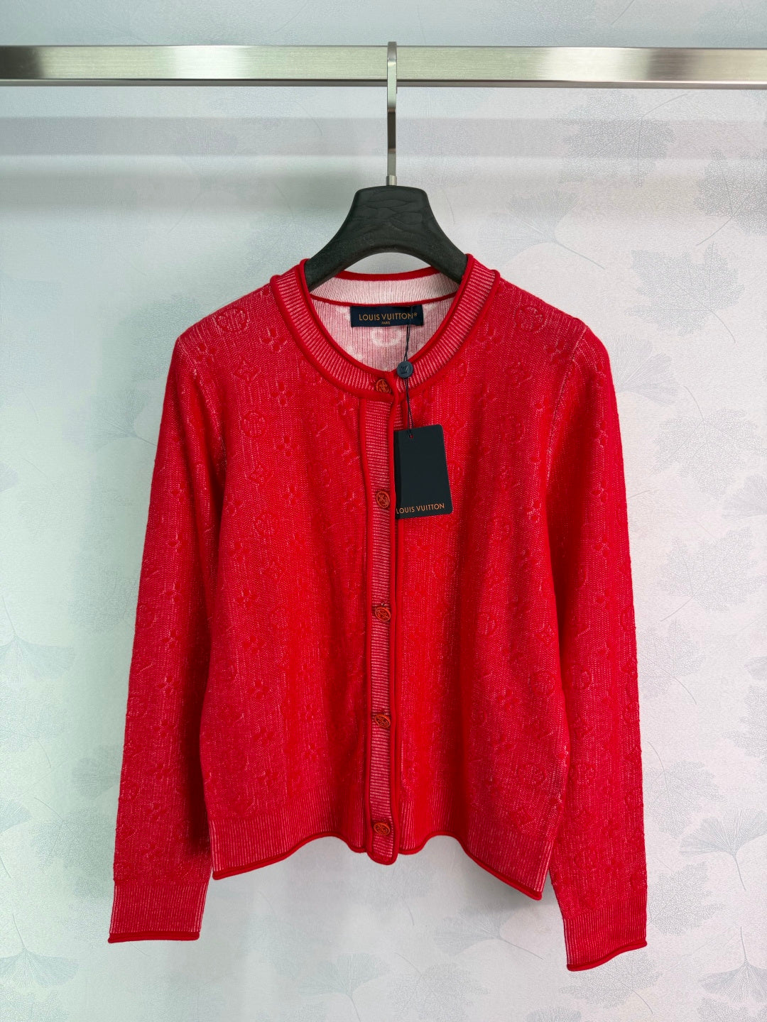 26SS NEW red knitted cardigan