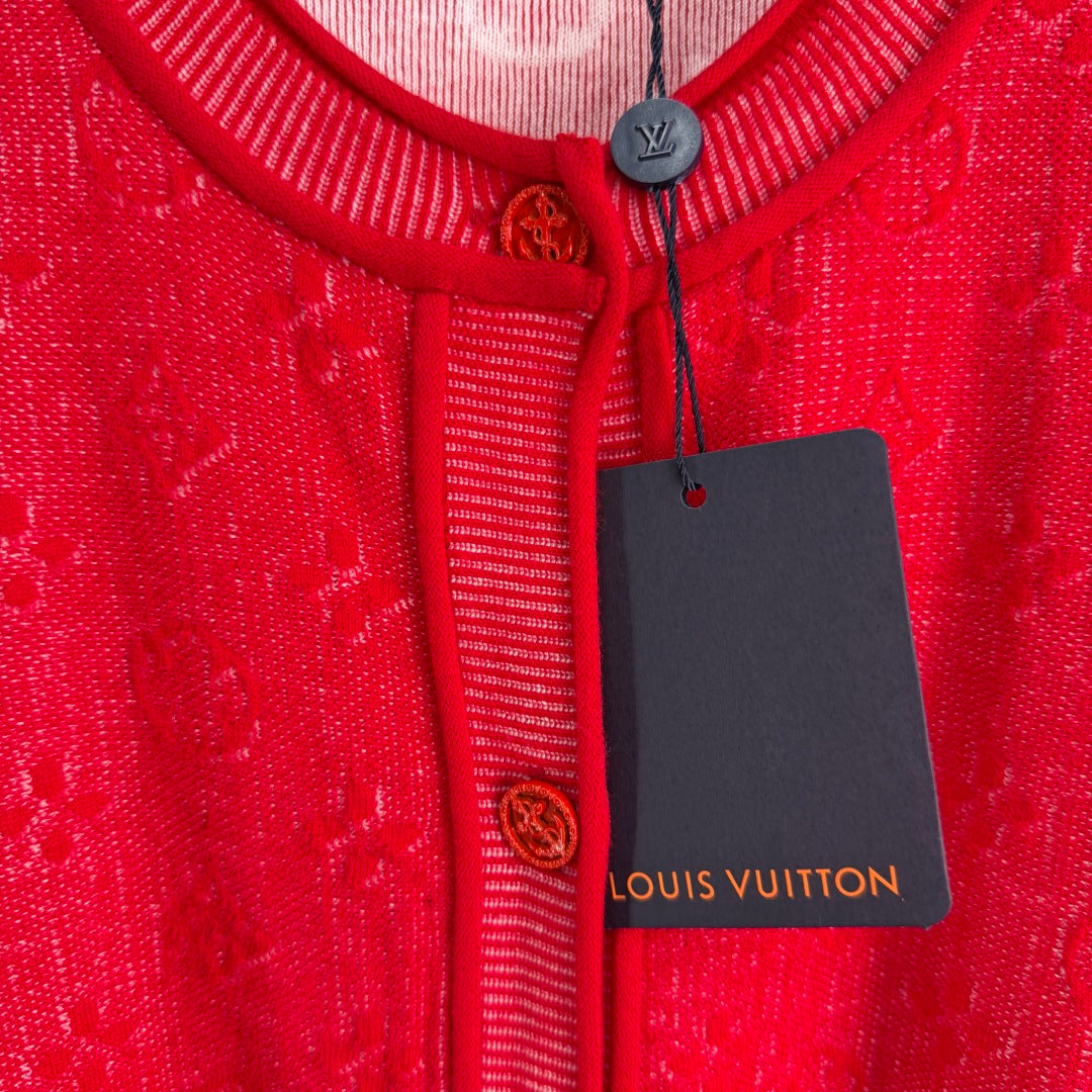 26SS NEW red knitted cardigan
