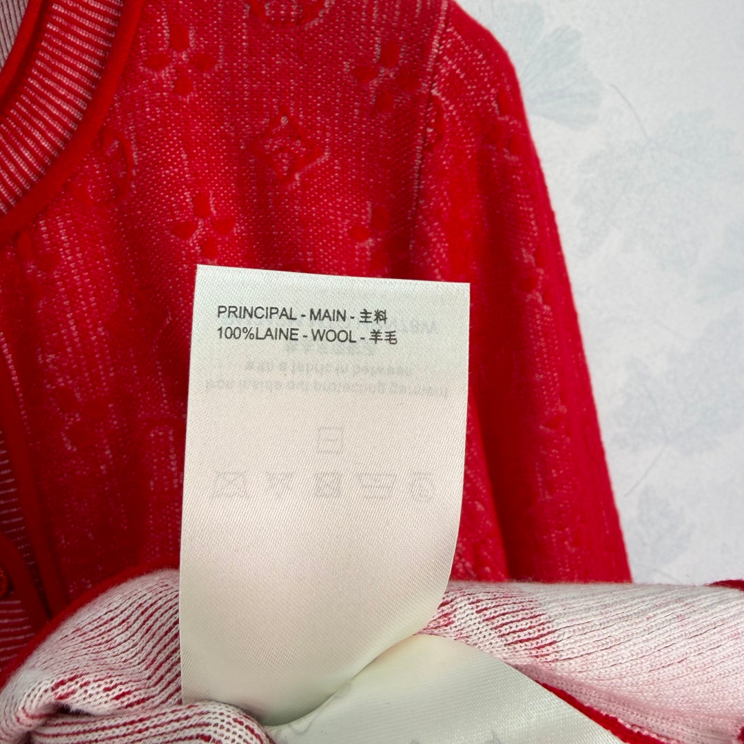 26SS NEW red knitted cardigan