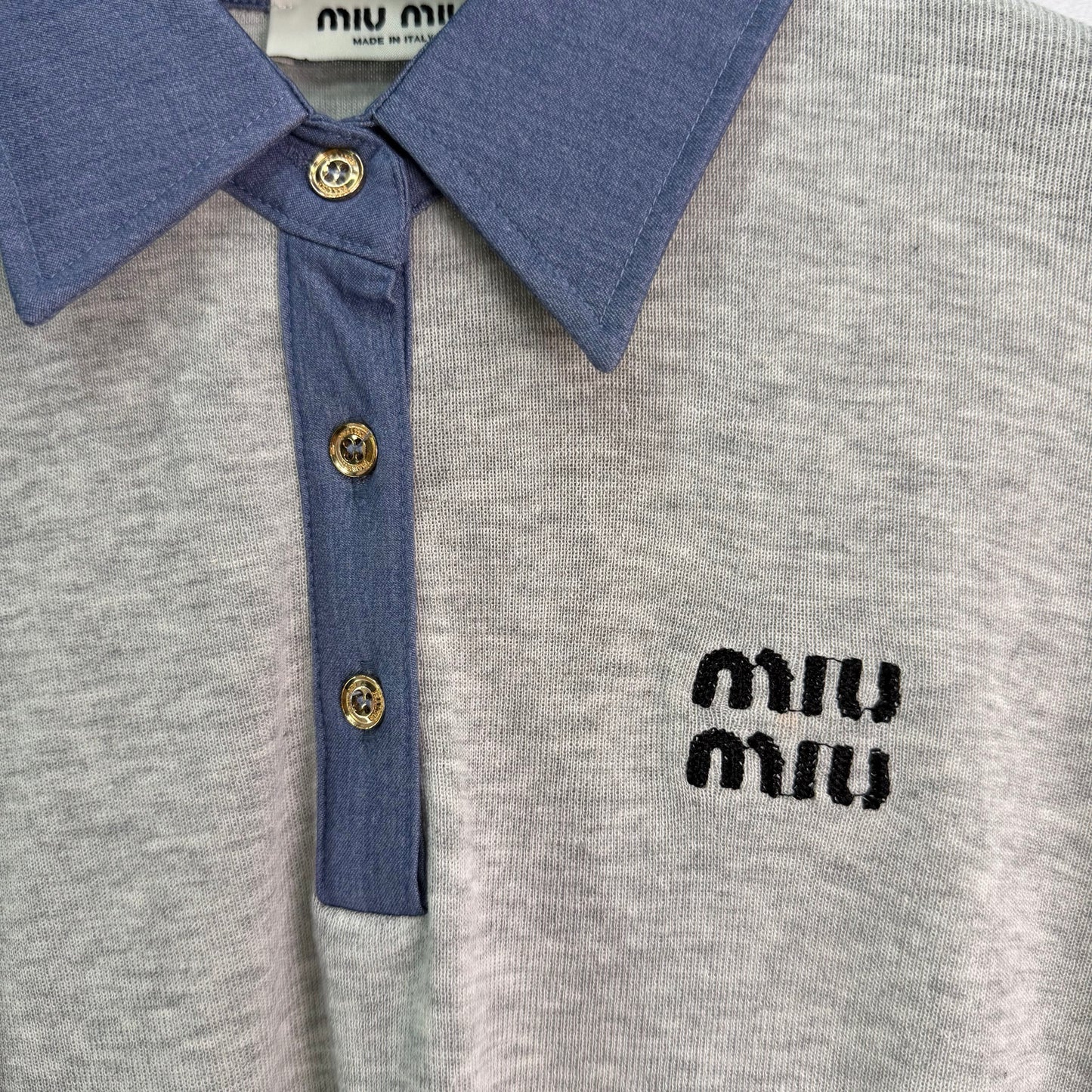 26SS NEW Color Block Knitted Polo Shirt