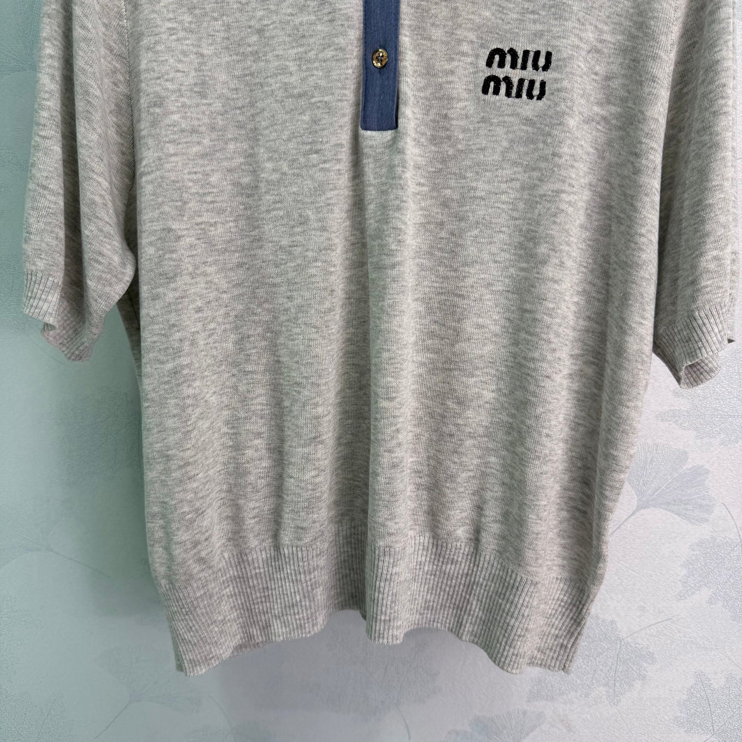 26SS NEW Color Block Knitted Polo Shirt