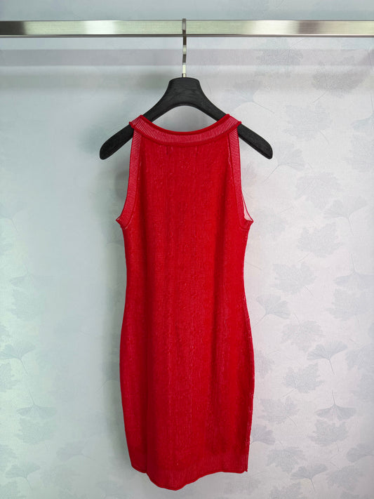 26SS NEW Ribbed knitted sundress