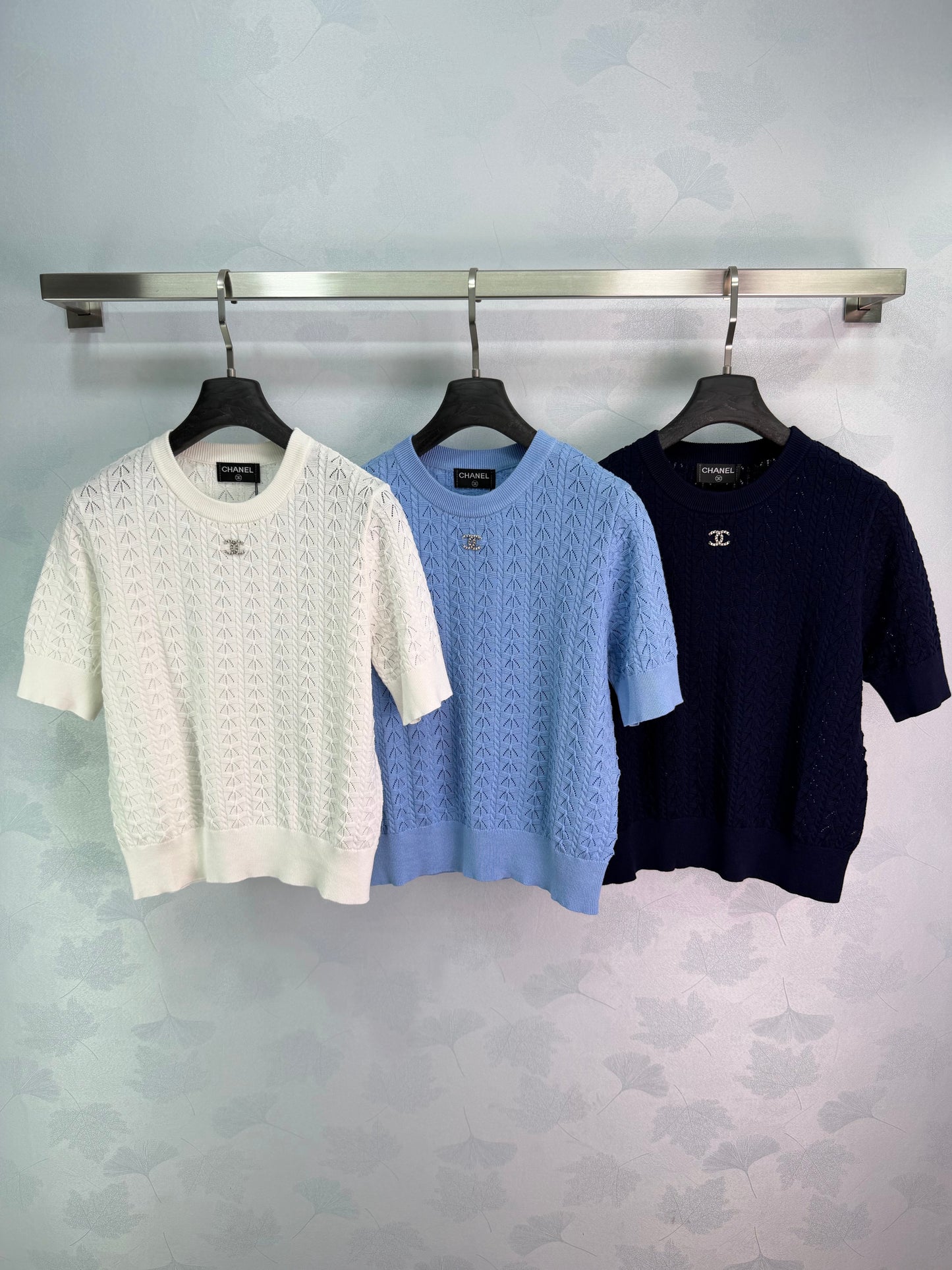 26SS NEW Hollow knitted short sleeves