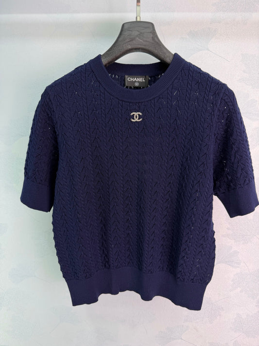26SS NEW Hollow knitted short sleeves