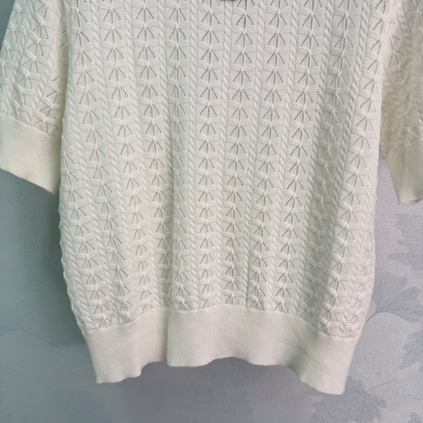 26SS NEW Hollow knitted short sleeves