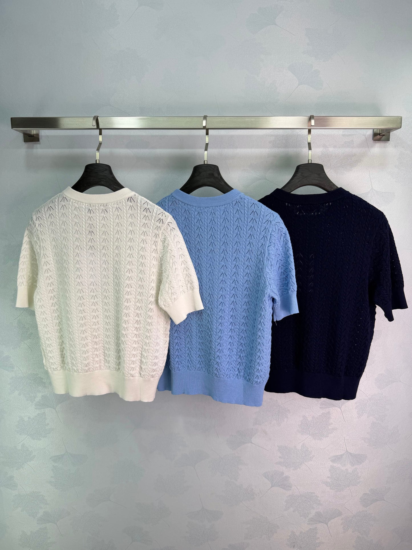 26SS NEW Hollow knitted short sleeves