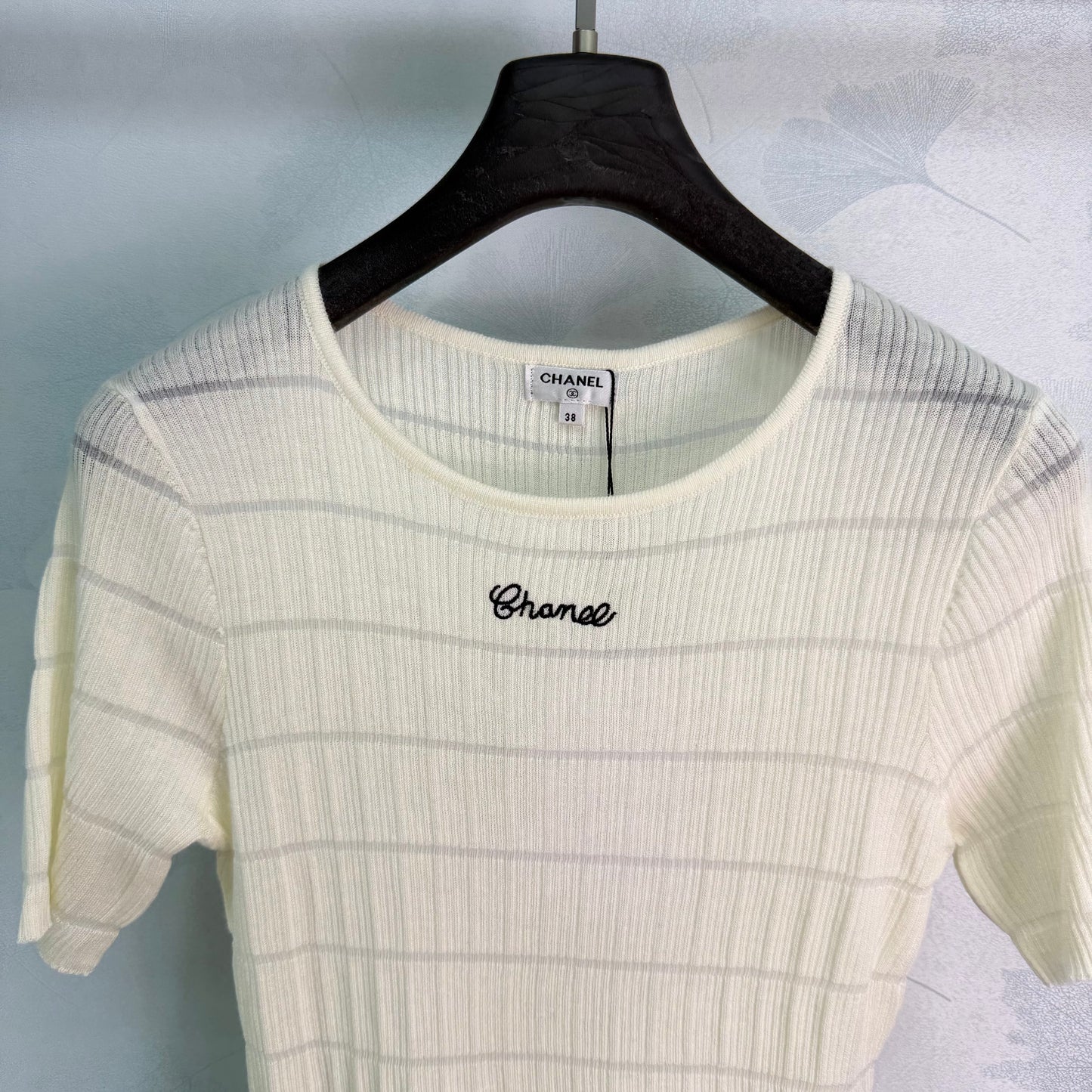 26SS NEW Ultra-thin breathable striped knitted short sleeves