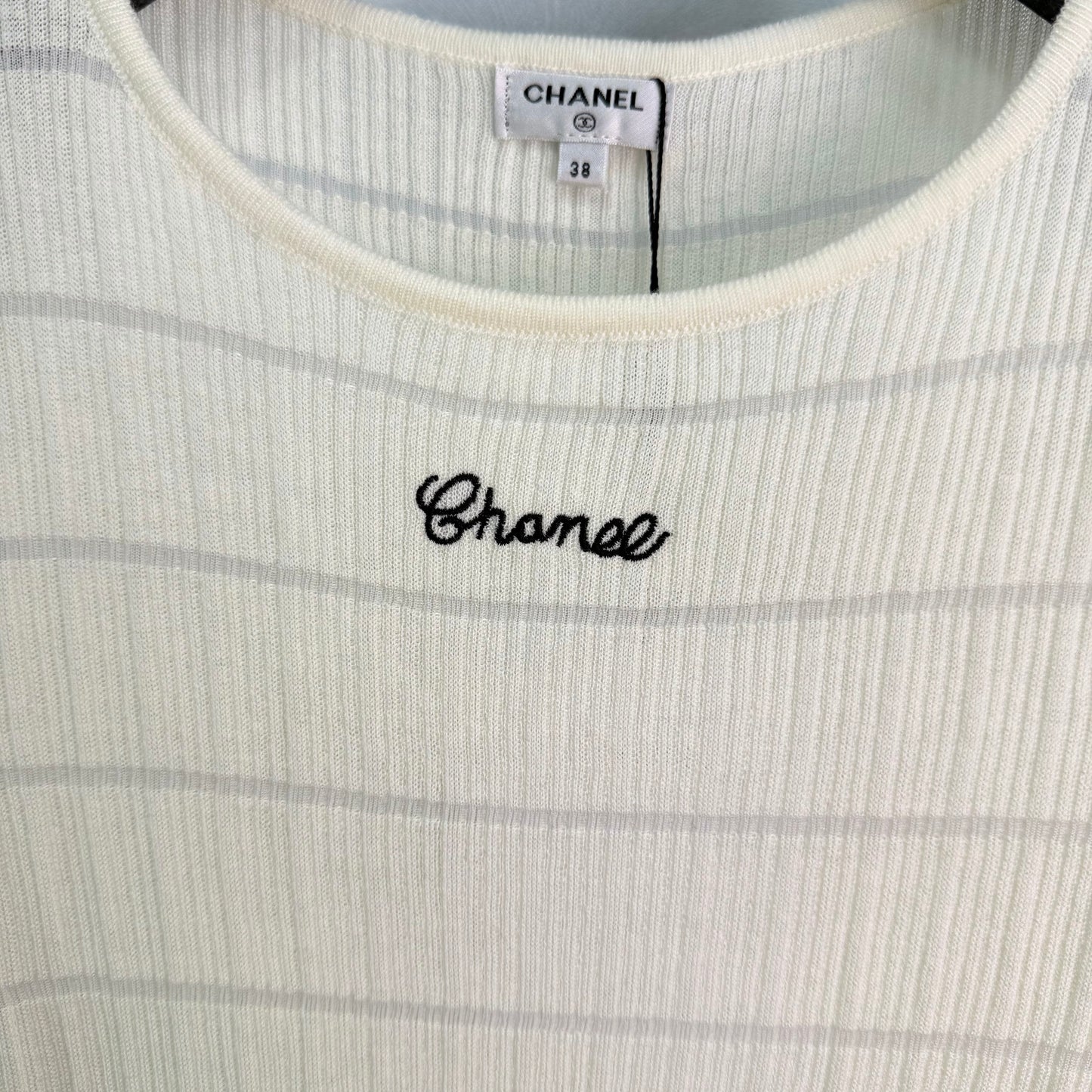 26SS NEW Ultra-thin breathable striped knitted short sleeves