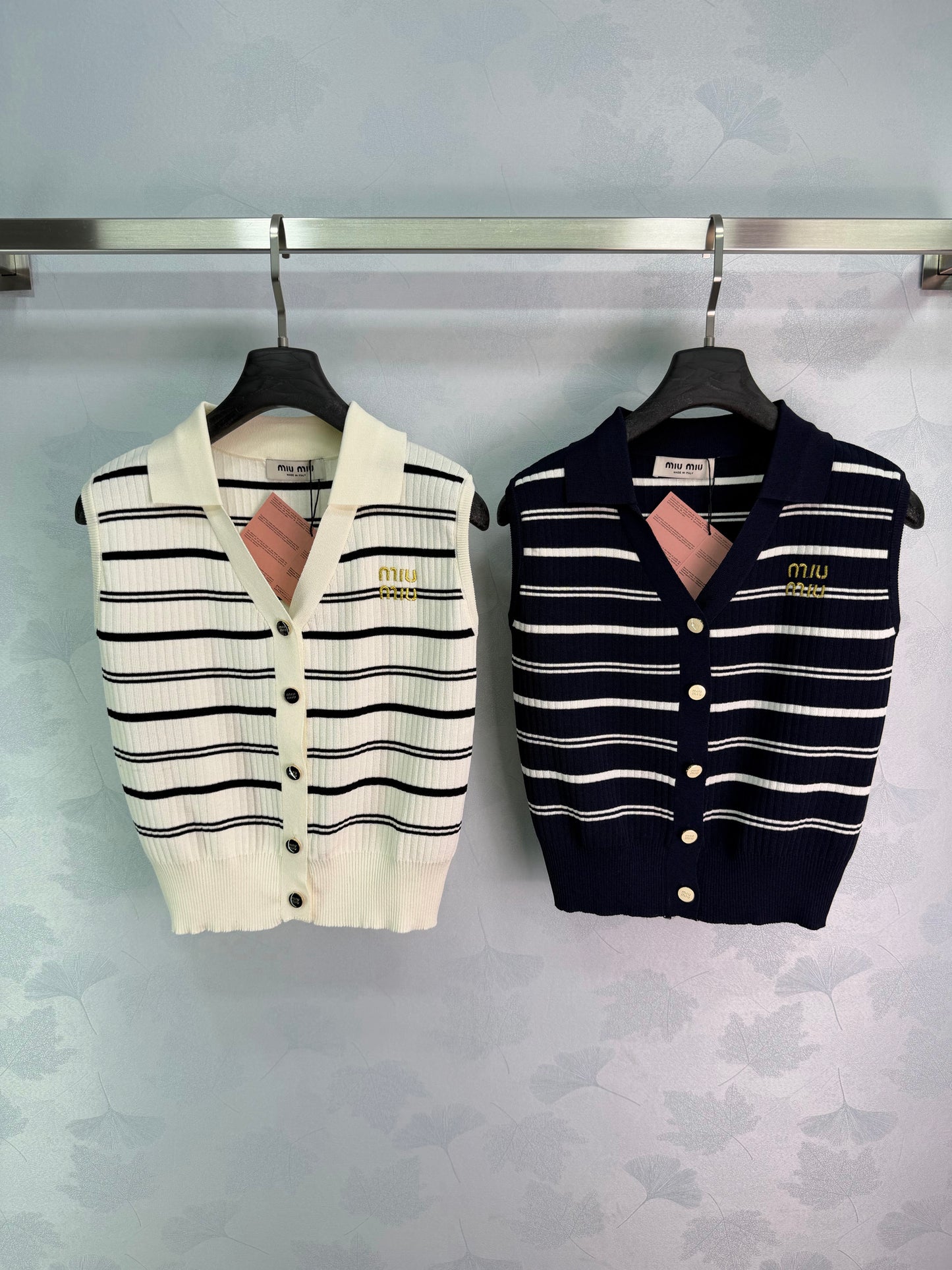 26SS NEW Striped knitted vest