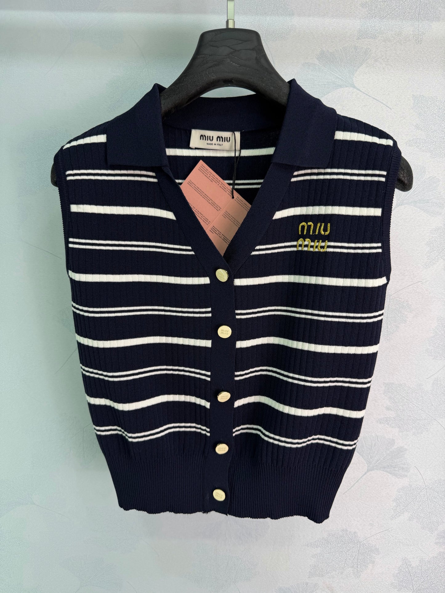 26SS NEW Striped knitted vest
