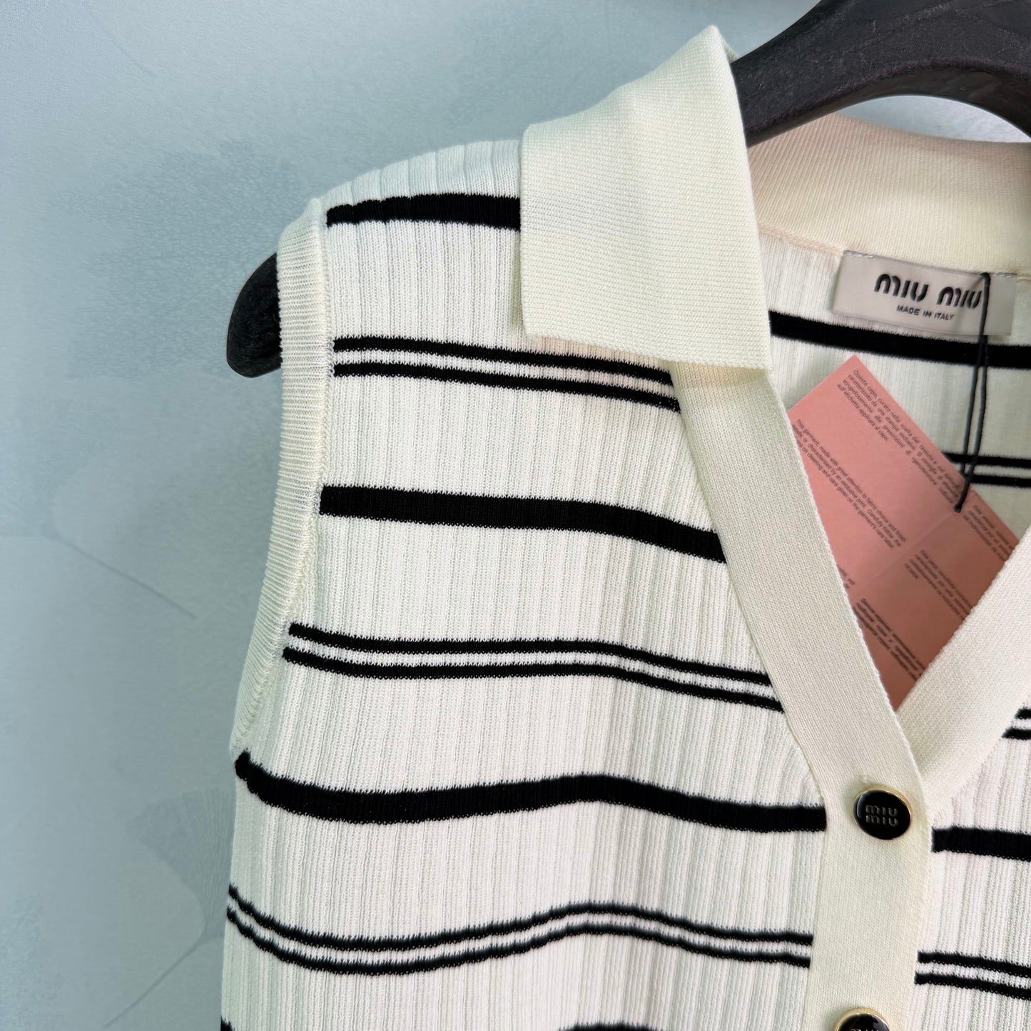 26SS NEW Striped knitted vest