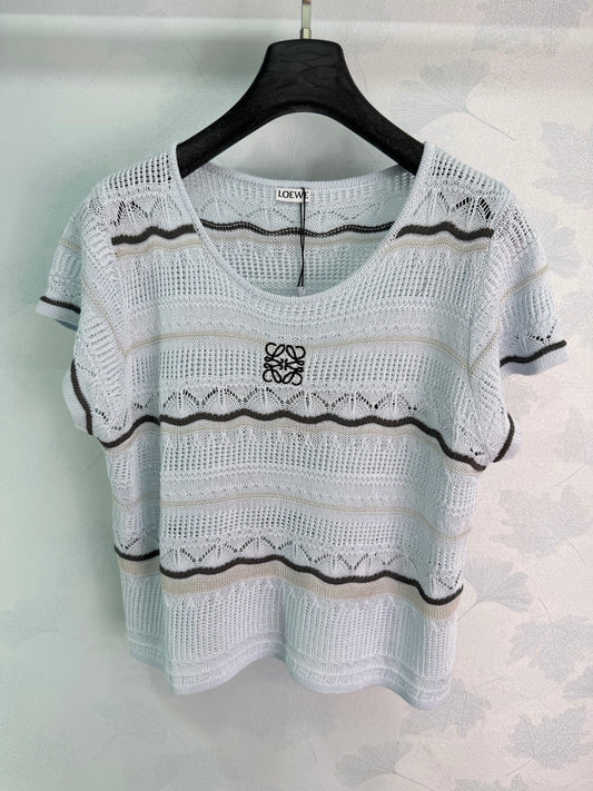 26SS NEW Hollow knitted short sleeves