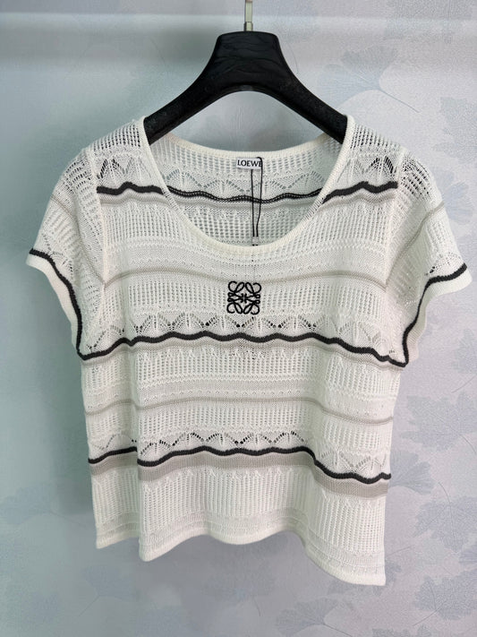 26SS NEW Hollow knitted short sleeves