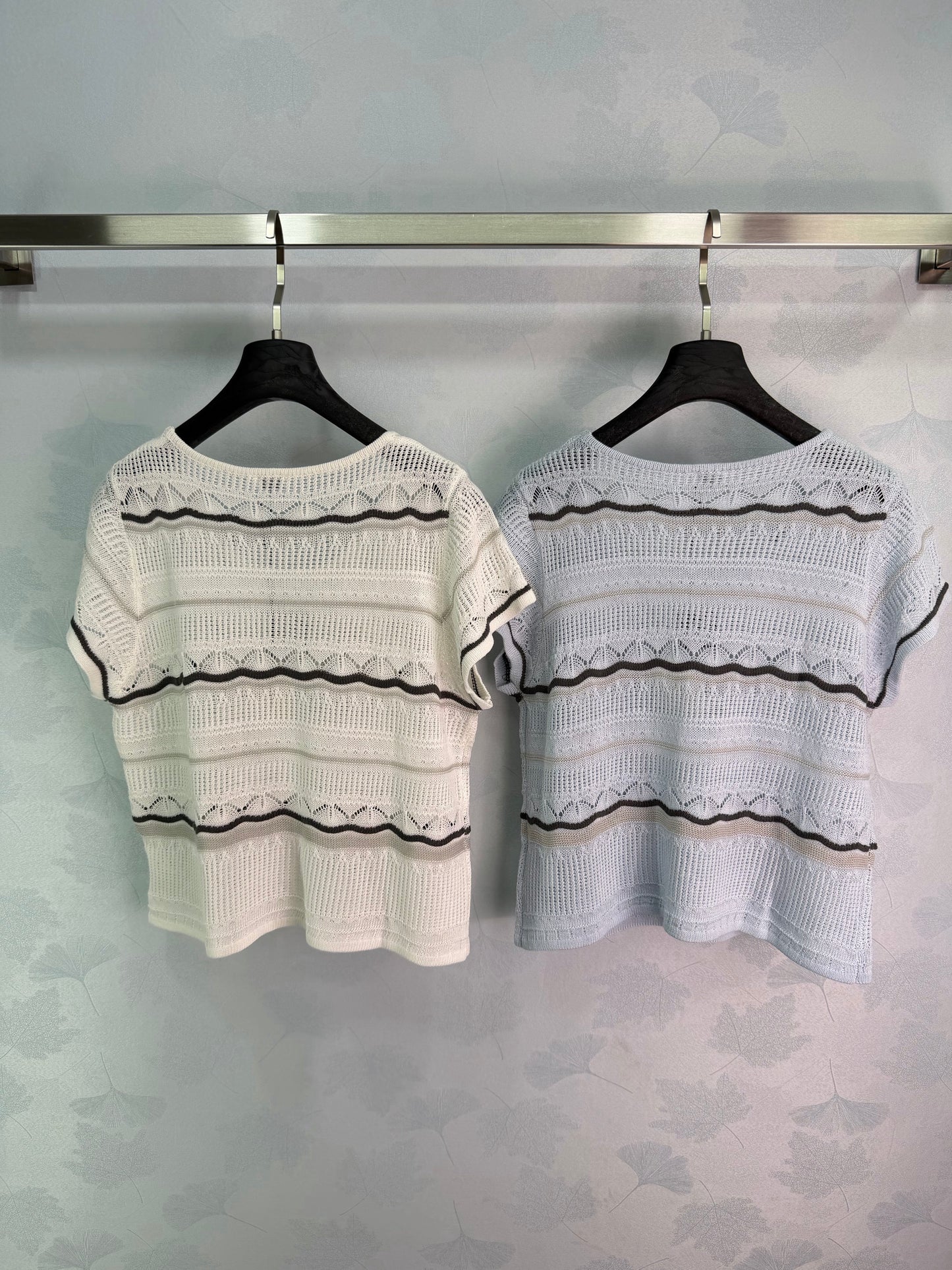 26SS NEW Hollow knitted short sleeves