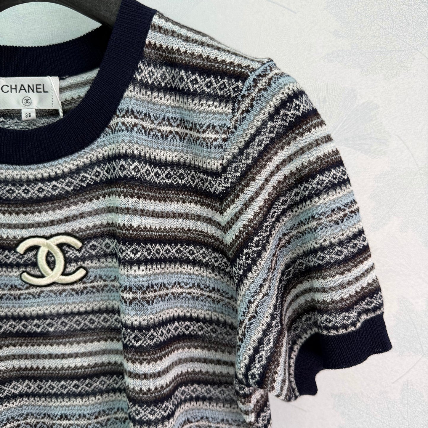 26SS NEW Striped knitted short sleeves