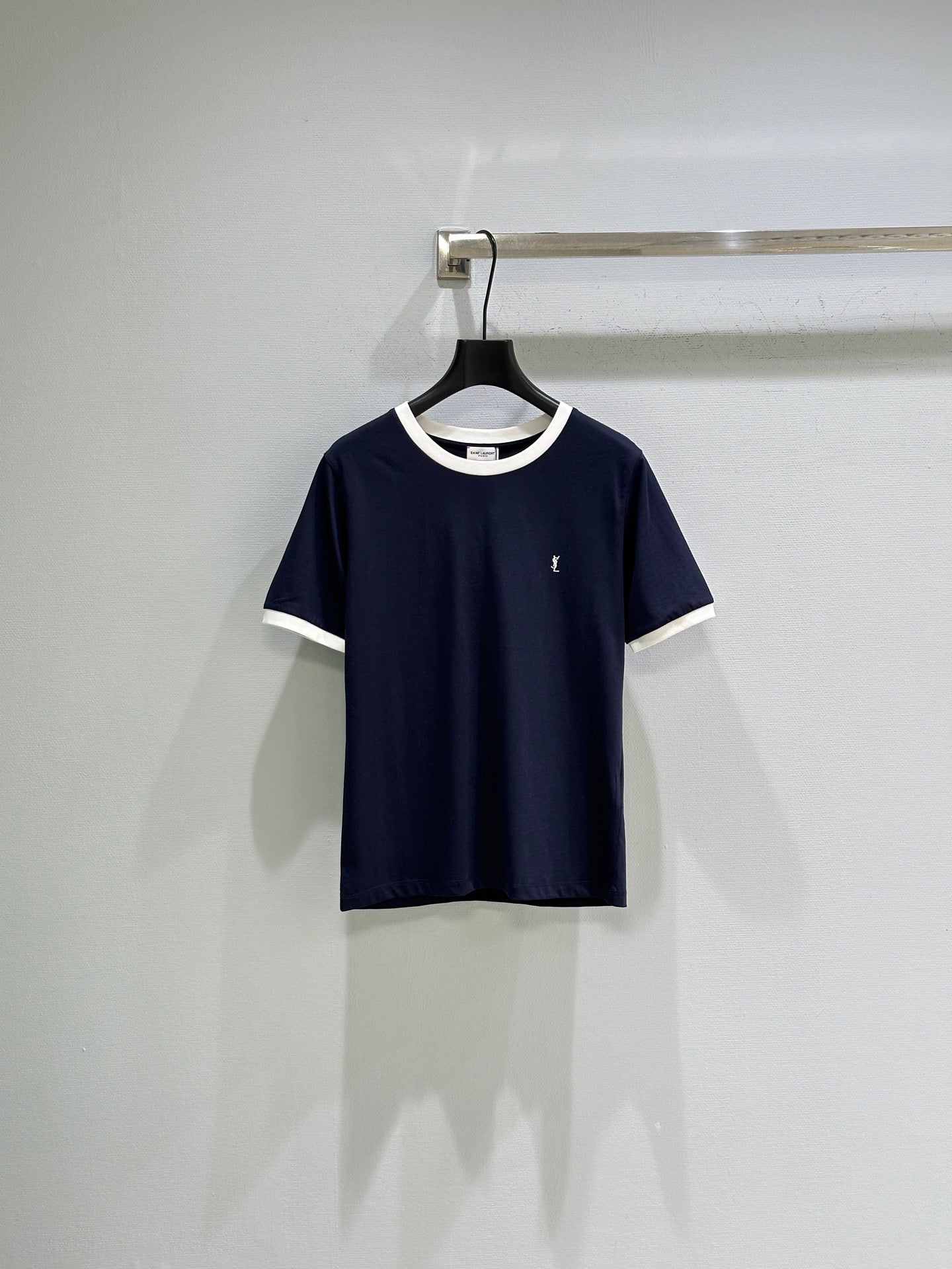 26SS NEW Round neck T-shirt with micro logo embroidery on the chest