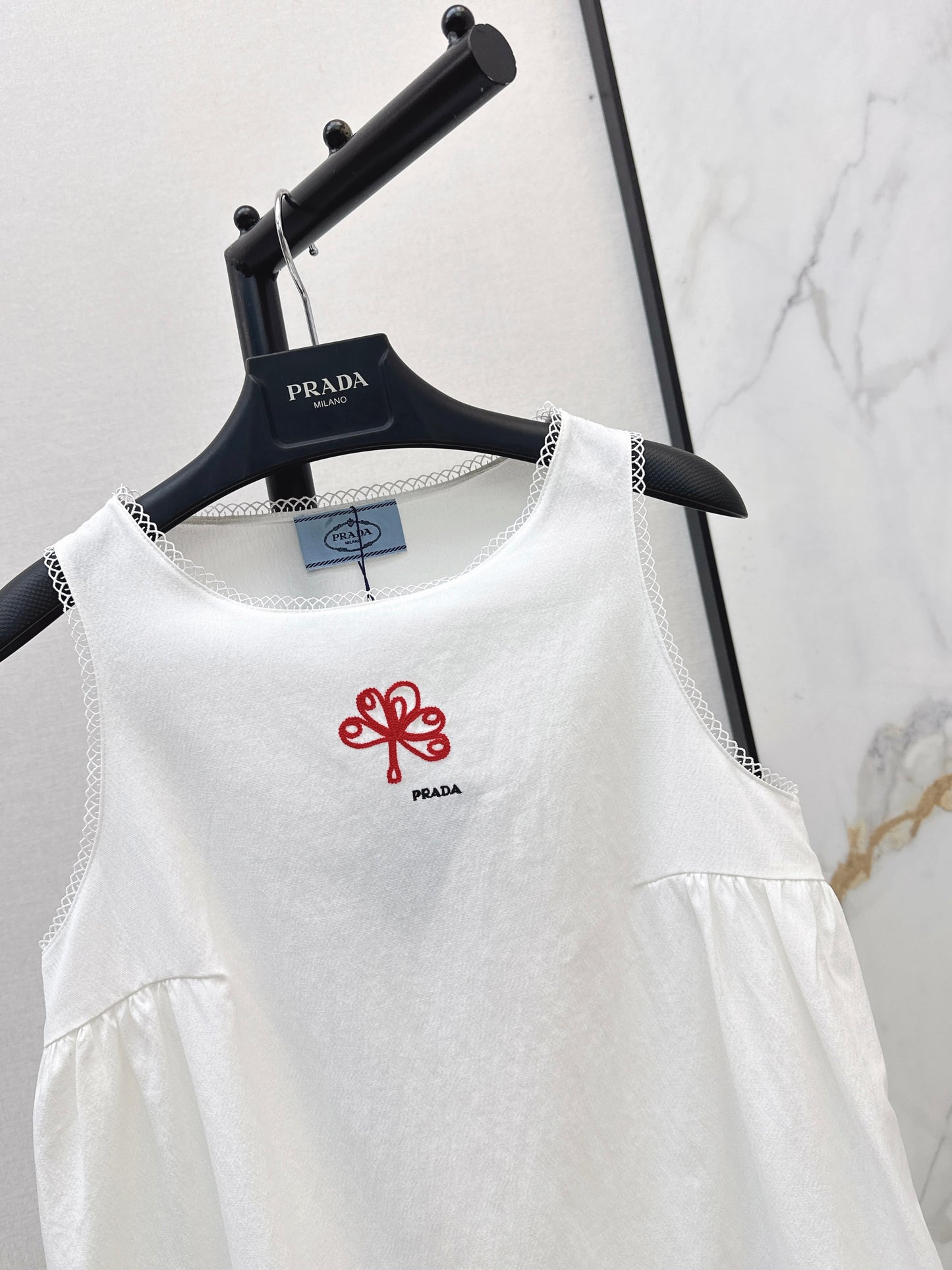 26SS NEW Embroidered lace sleeveless dress