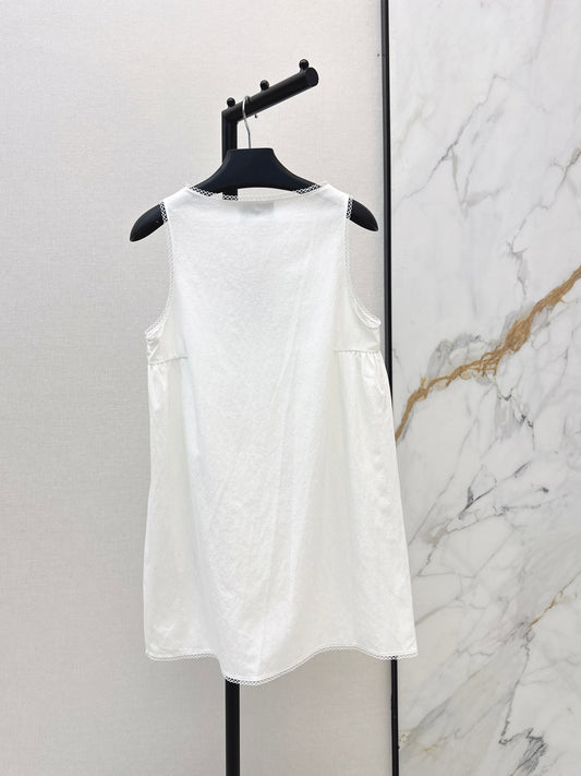 26SS NEW Embroidered lace sleeveless dress