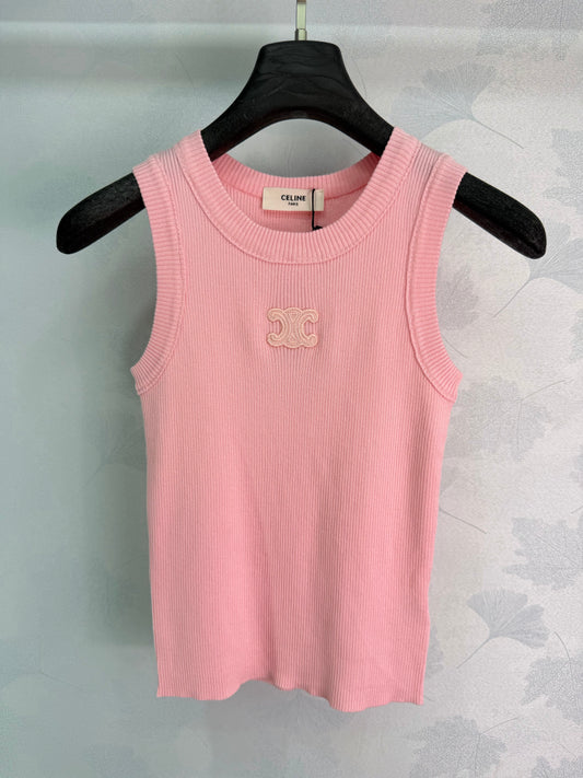 26SS NEW ribbed embroidered vest