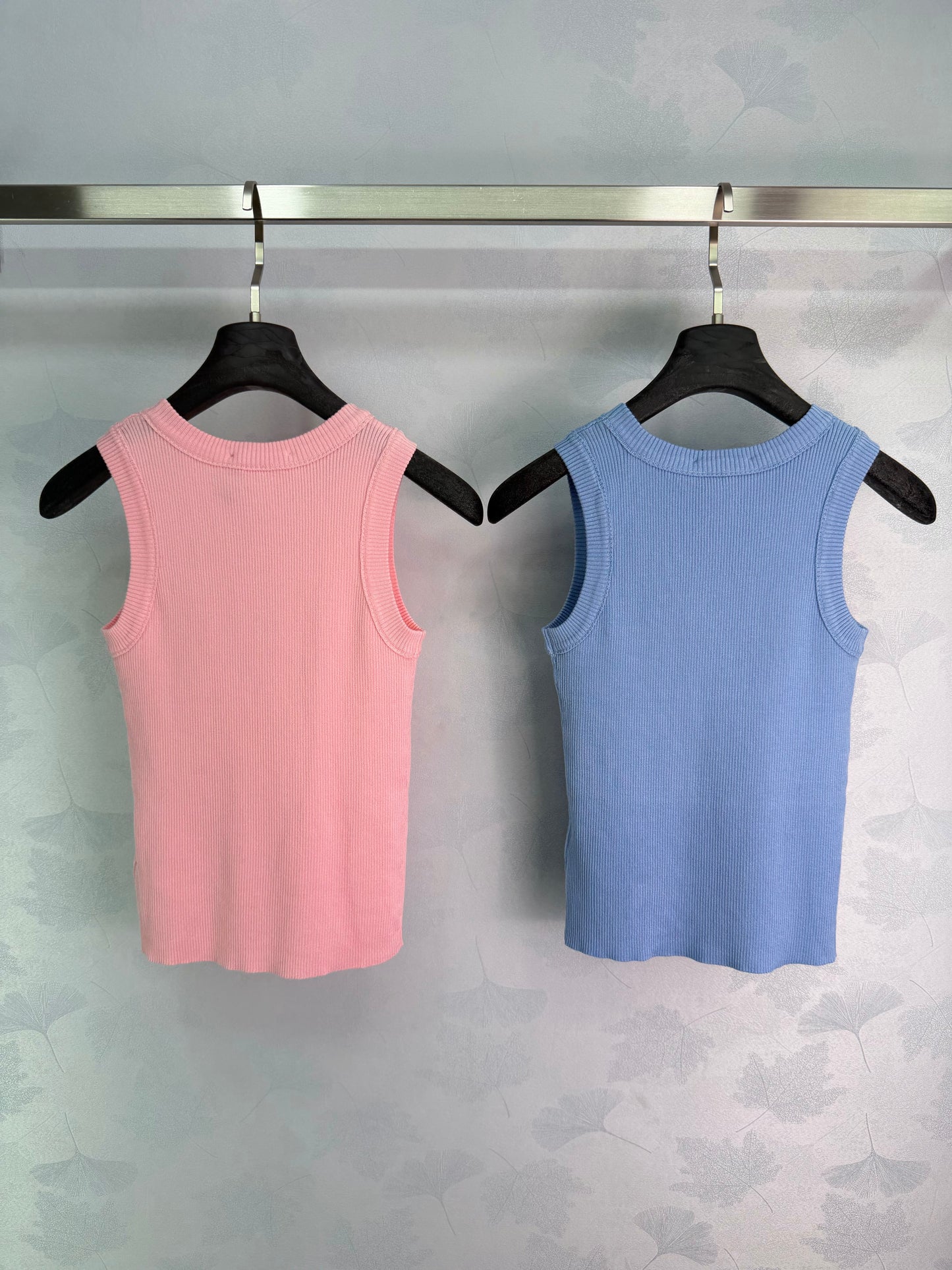 26SS NEW ribbed embroidered vest