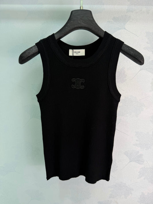 26SS NEW ribbed embroidered vest