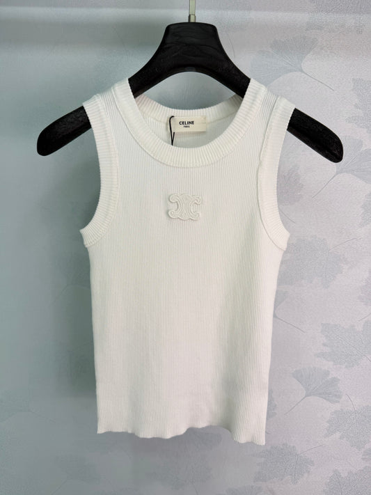 26SS NEW ribbed embroidered vest