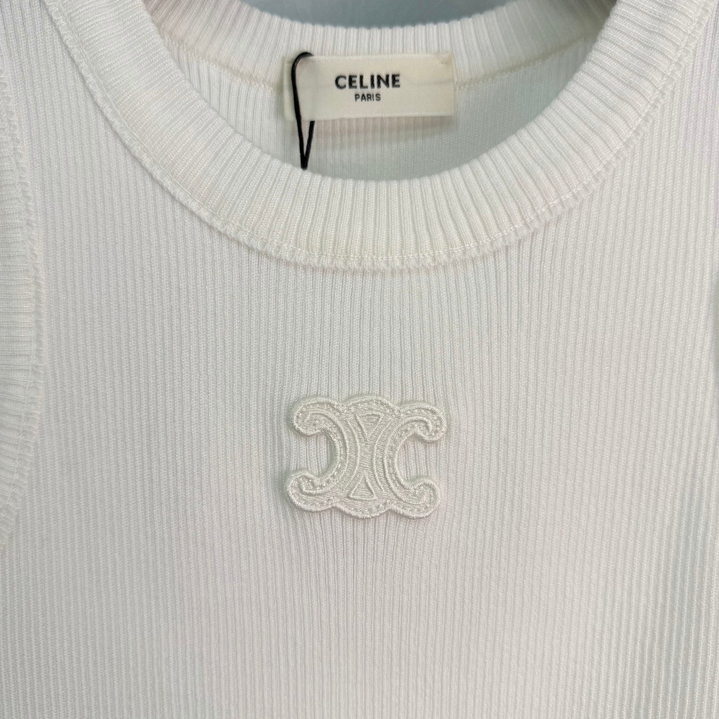 26SS NEW ribbed embroidered vest