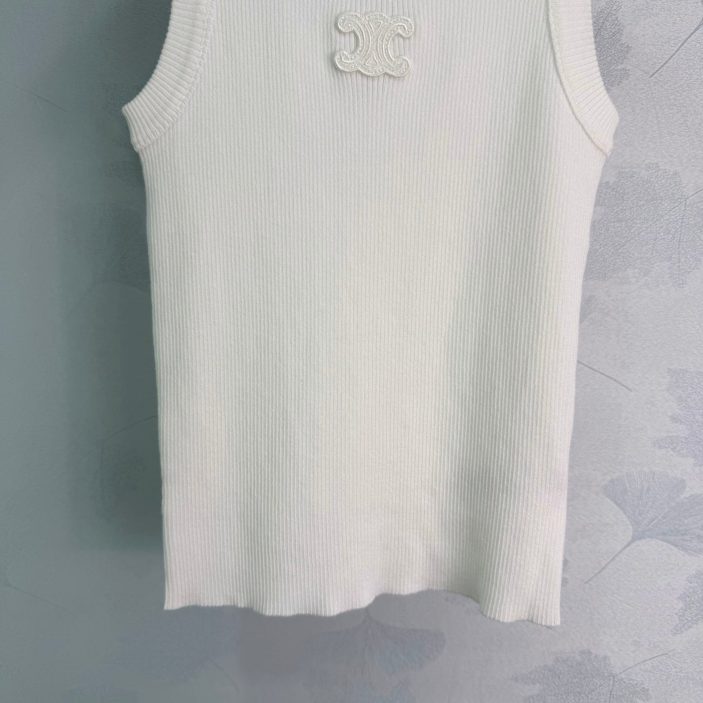 26SS NEW ribbed embroidered vest