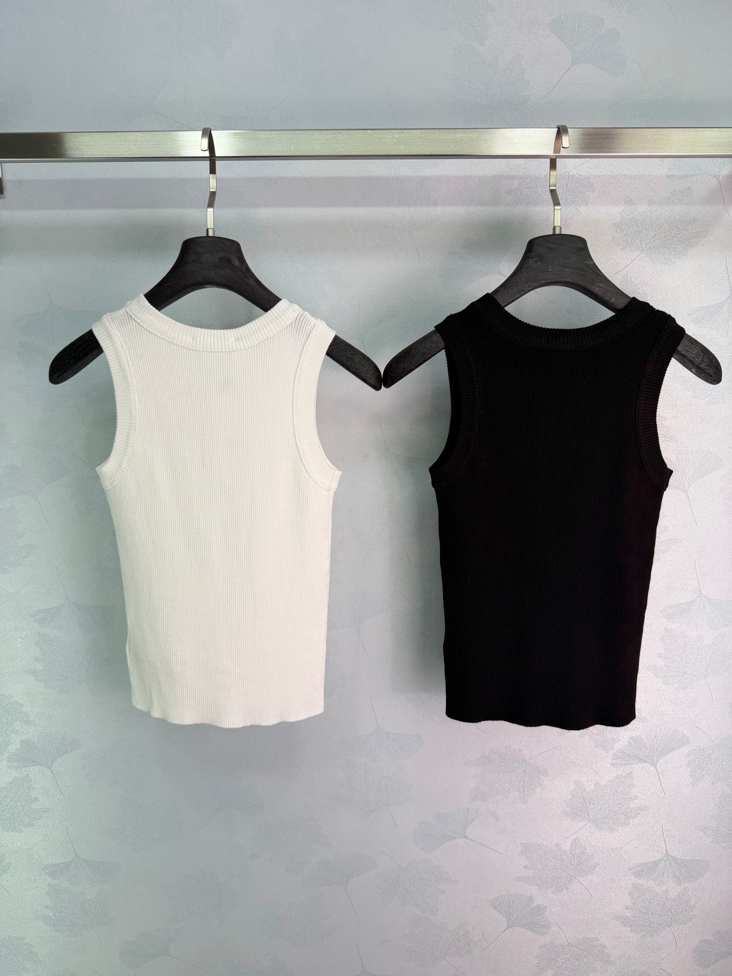 26SS NEW ribbed embroidered vest