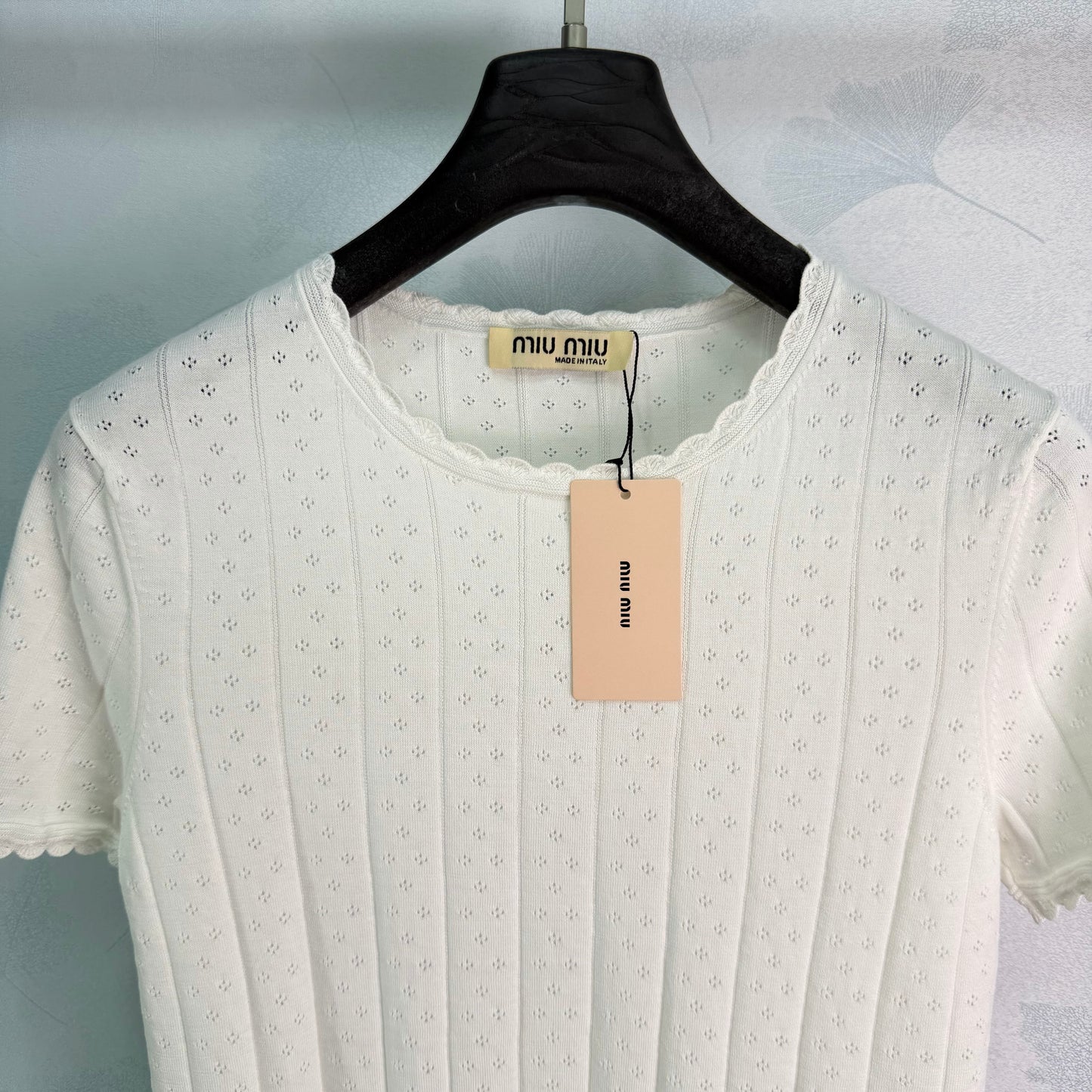26SS NEW Hollow vertical striped knitted short sleeves