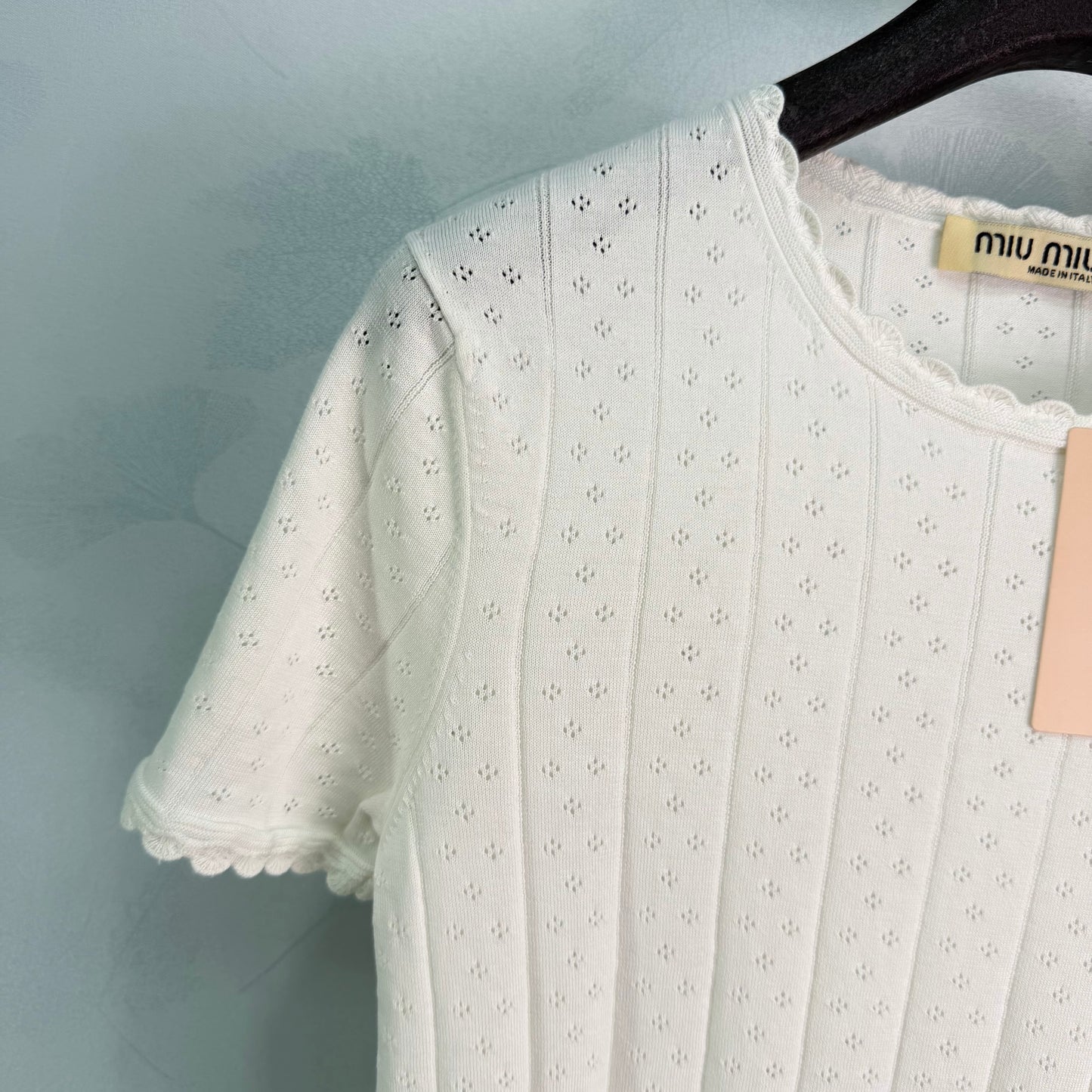 26SS NEW Hollow vertical striped knitted short sleeves