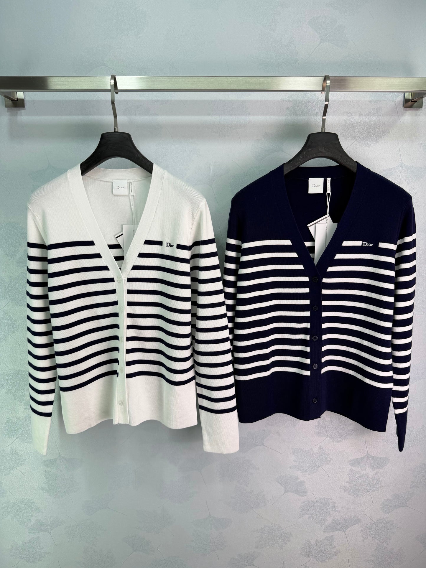 26SS NEW Striped knitted cardigan