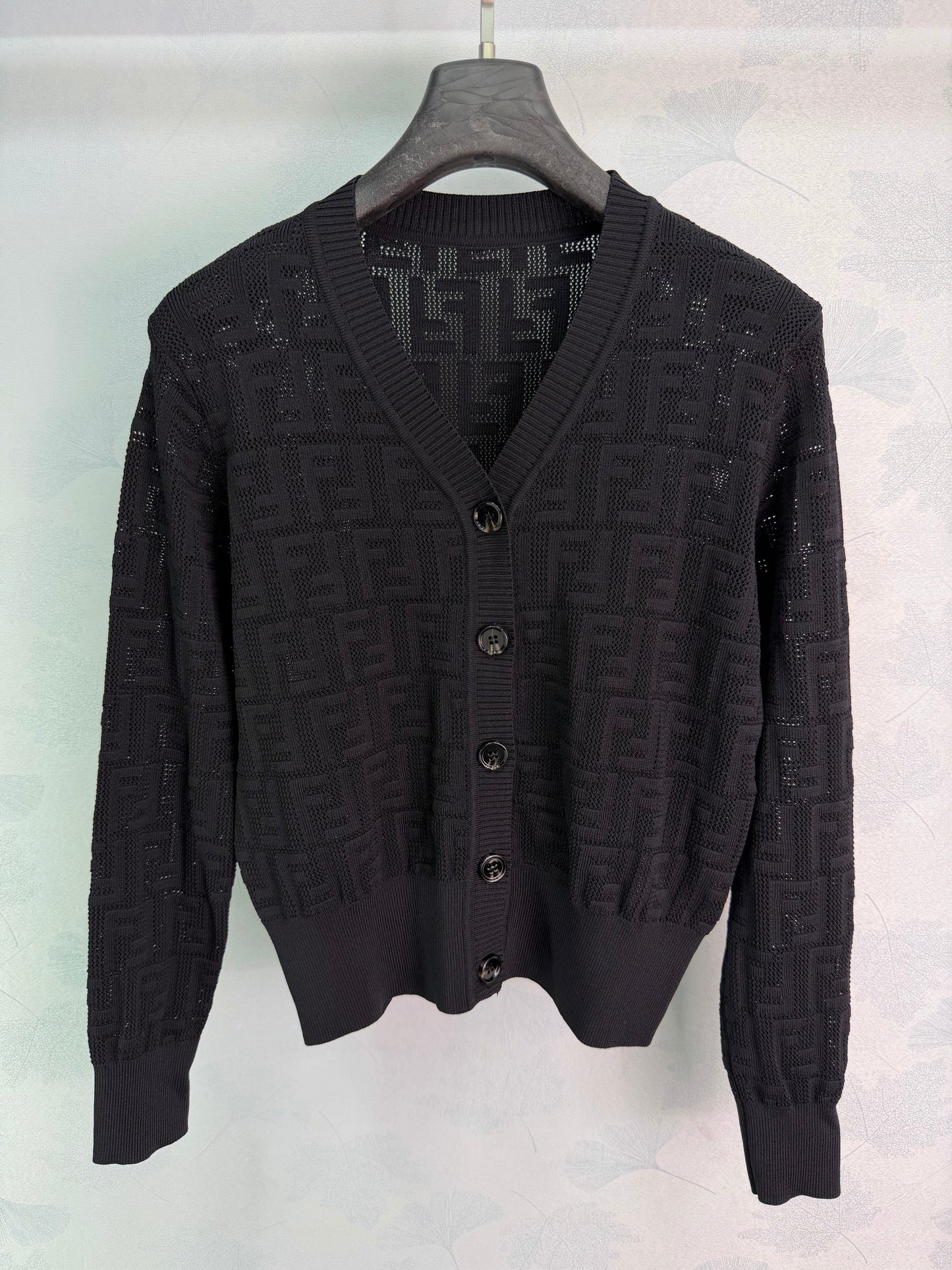 26SS NEW FF jacquard knitted cardigan
