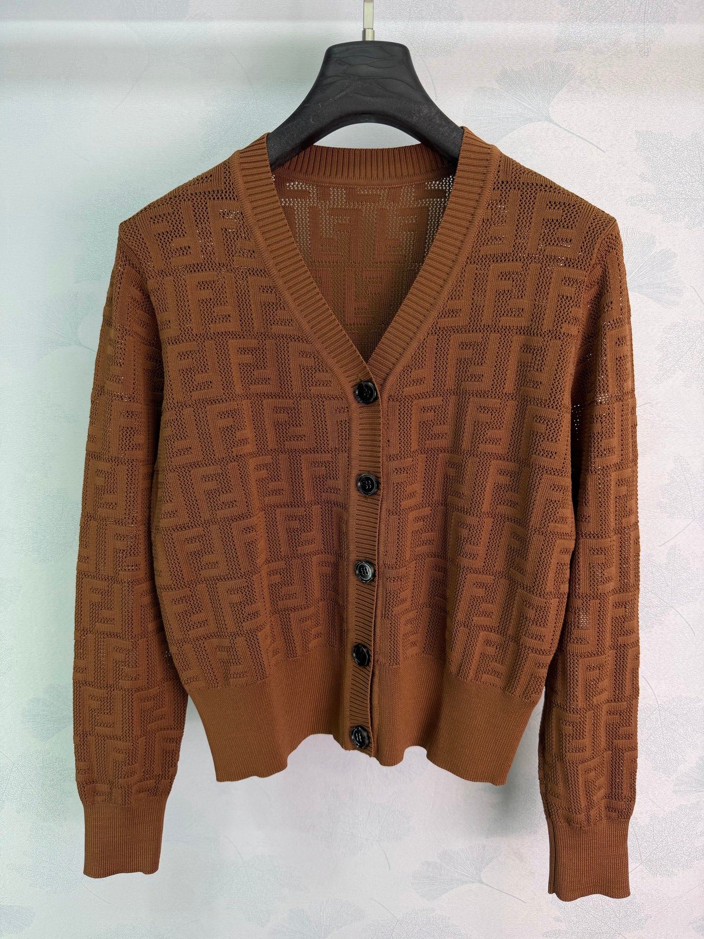 26SS NEW FF jacquard knitted cardigan