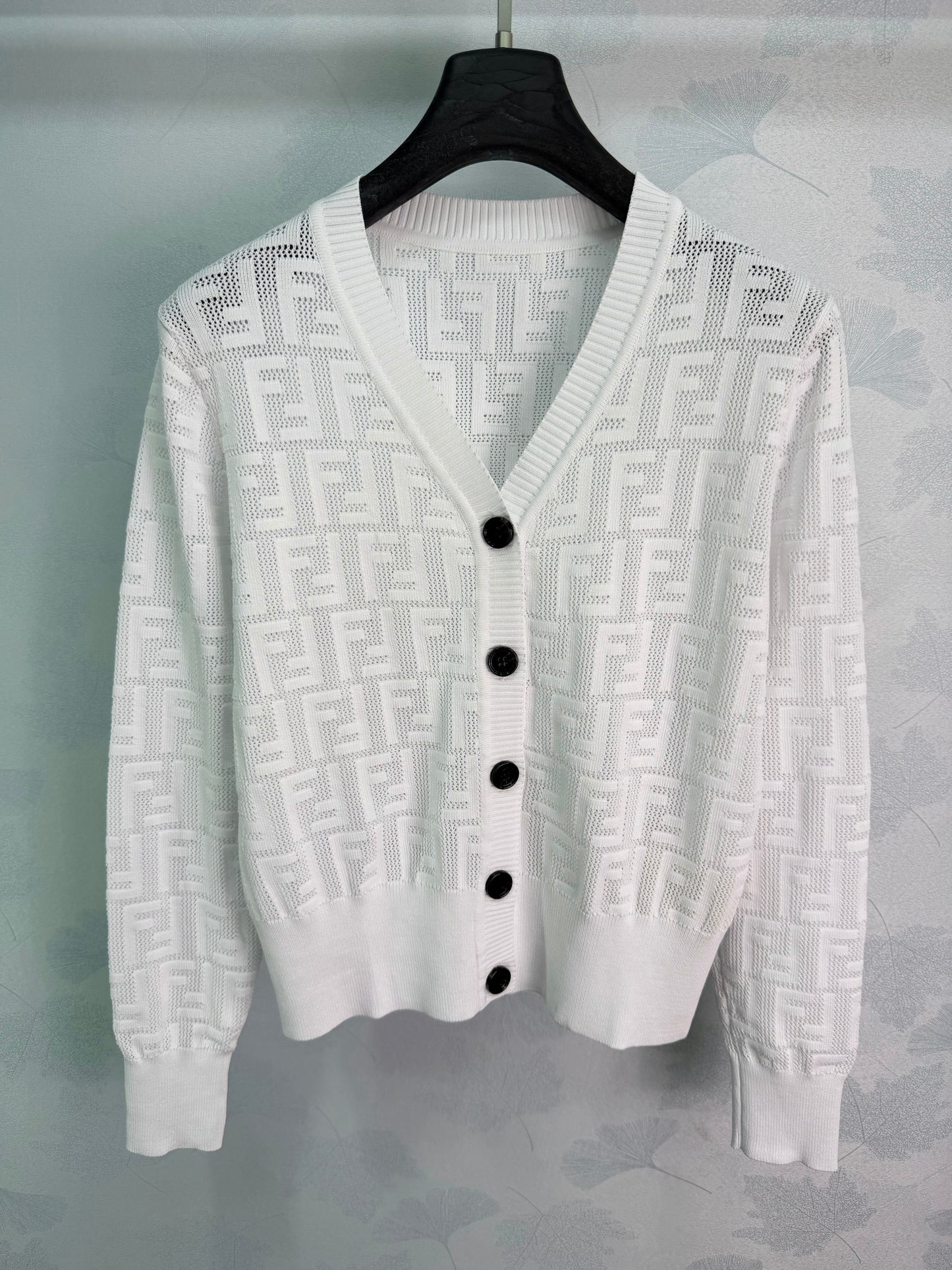 26SS NEW FF jacquard knitted cardigan