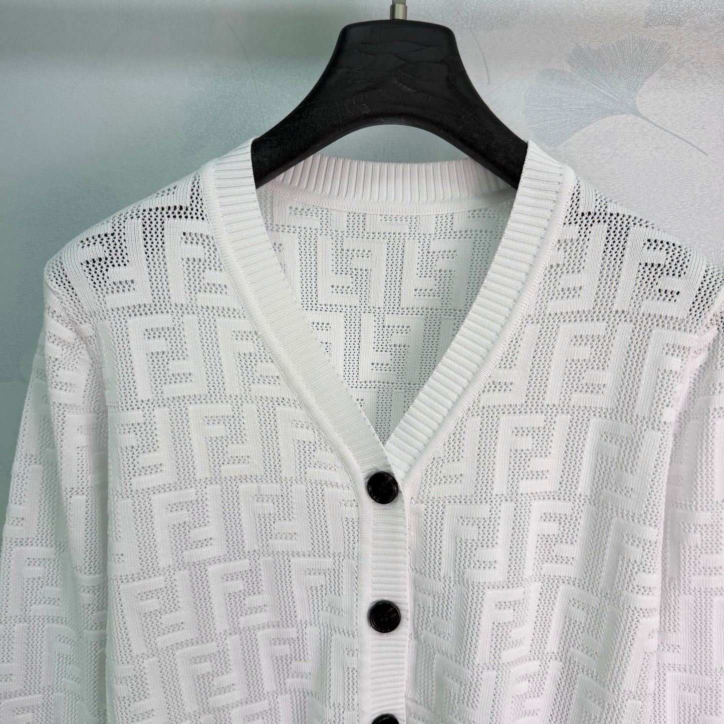 26SS NEW FF jacquard knitted cardigan