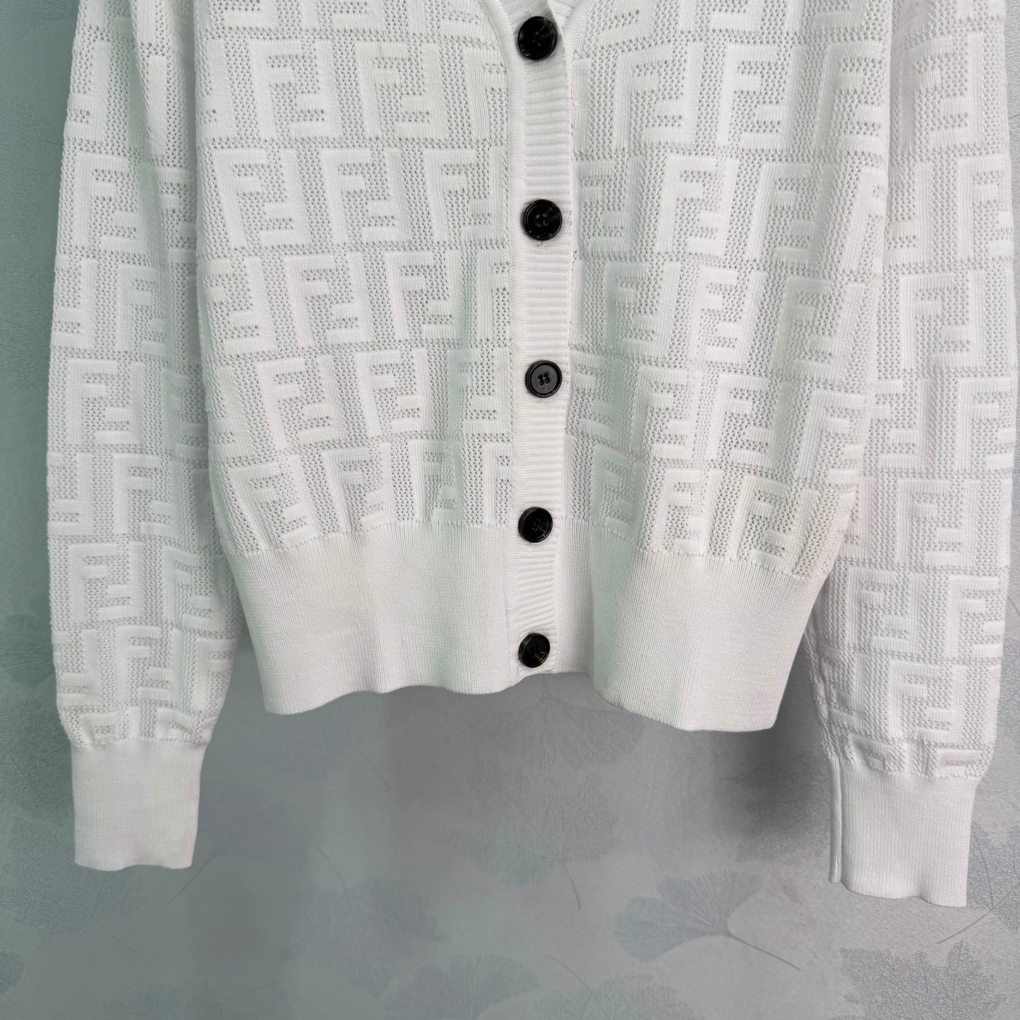26SS NEW FF jacquard knitted cardigan