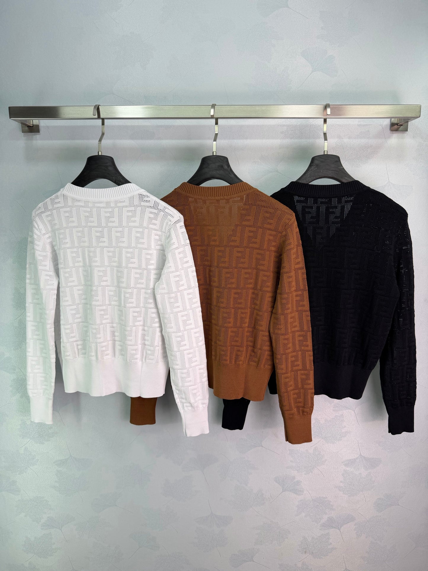 26SS NEW FF jacquard knitted cardigan