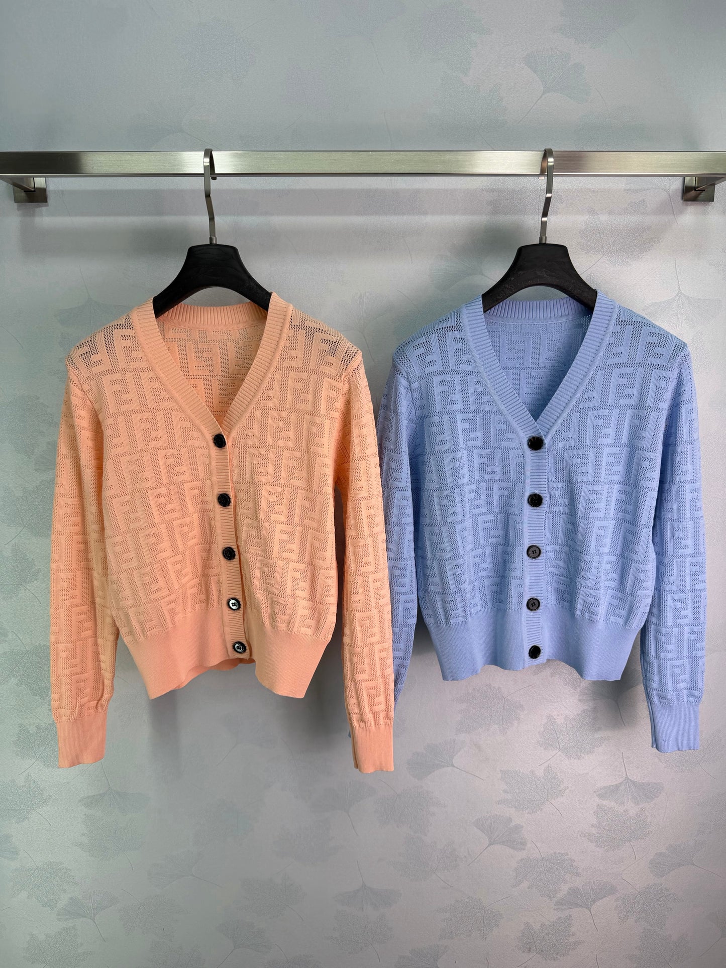 26SS NEW FF jacquard knitted cardigan