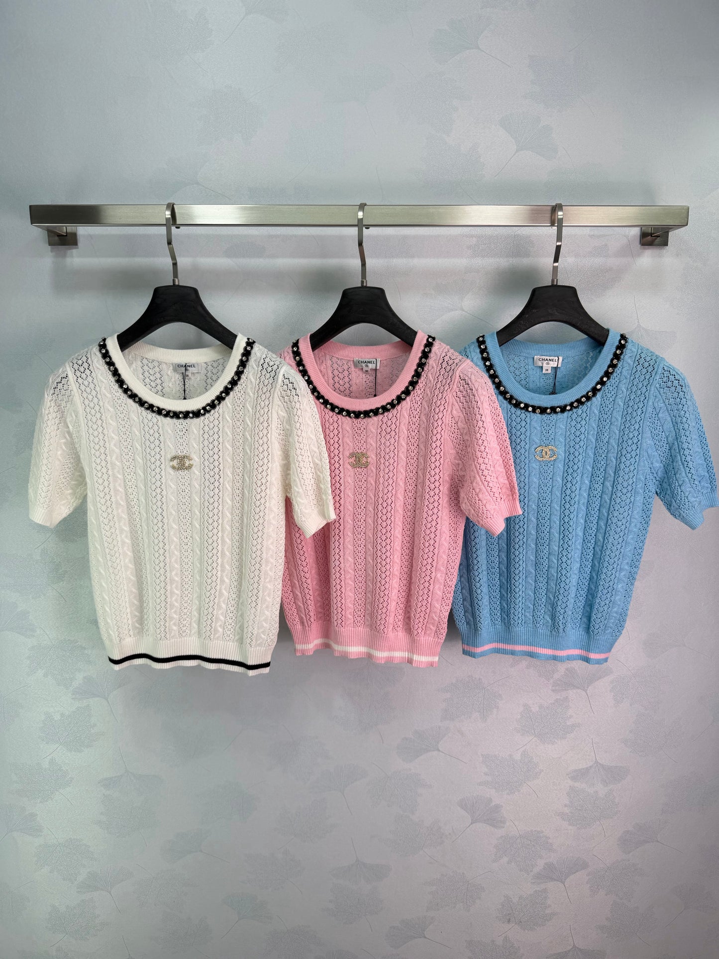 26SS NEW Hollow crew neck sweater