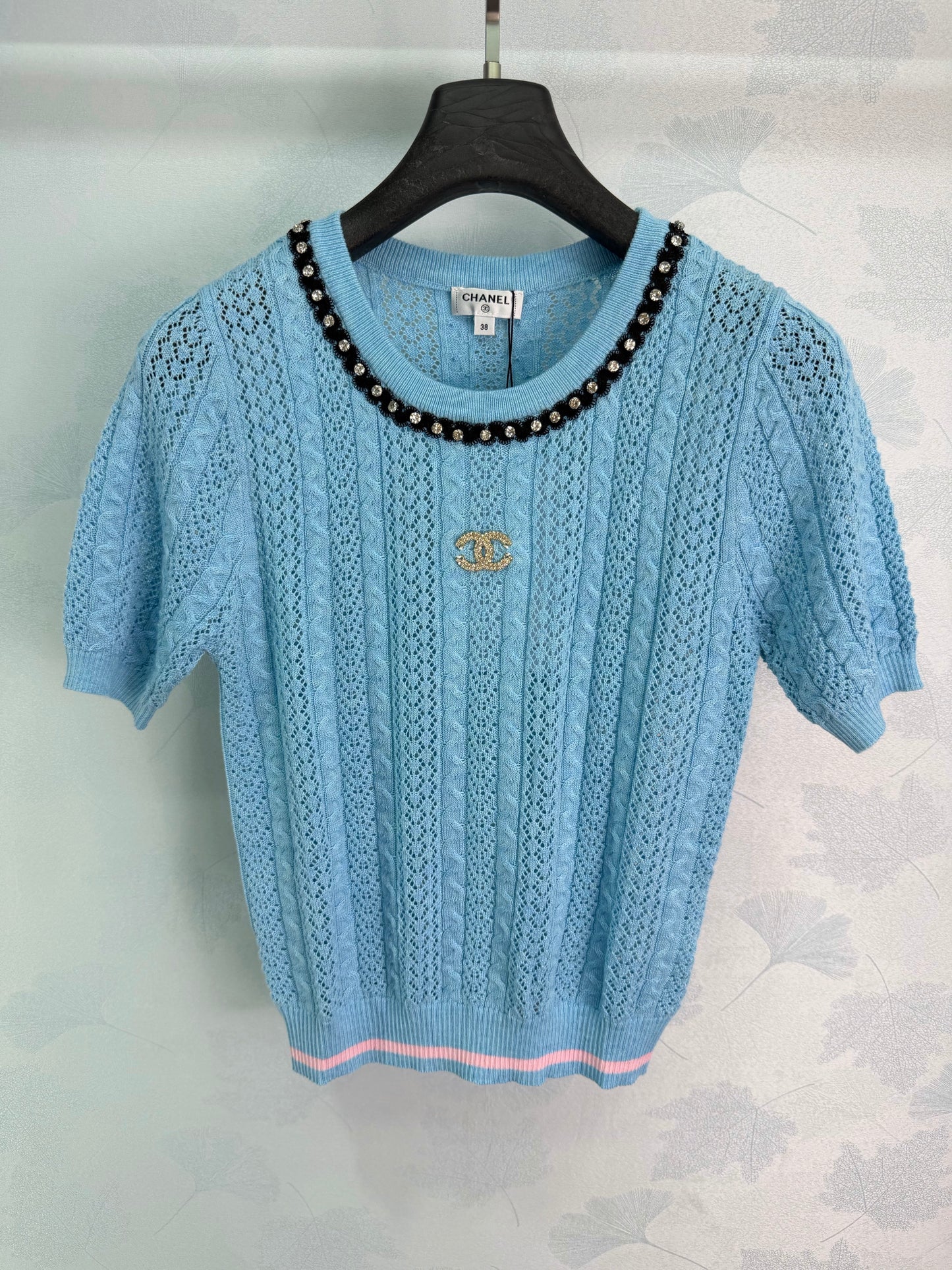 26SS NEW Hollow crew neck sweater