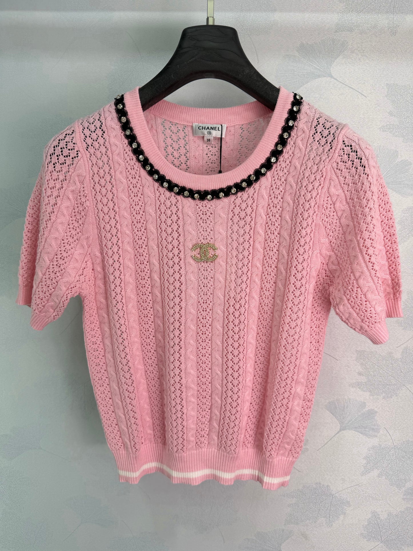26SS NEW Hollow crew neck sweater